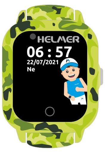 Helmer Chytré dotykové hodinky s GPS lokátorem a fotoaparátem - LK 710 4G zelené - Hodinky Chytré hodinky Helmer