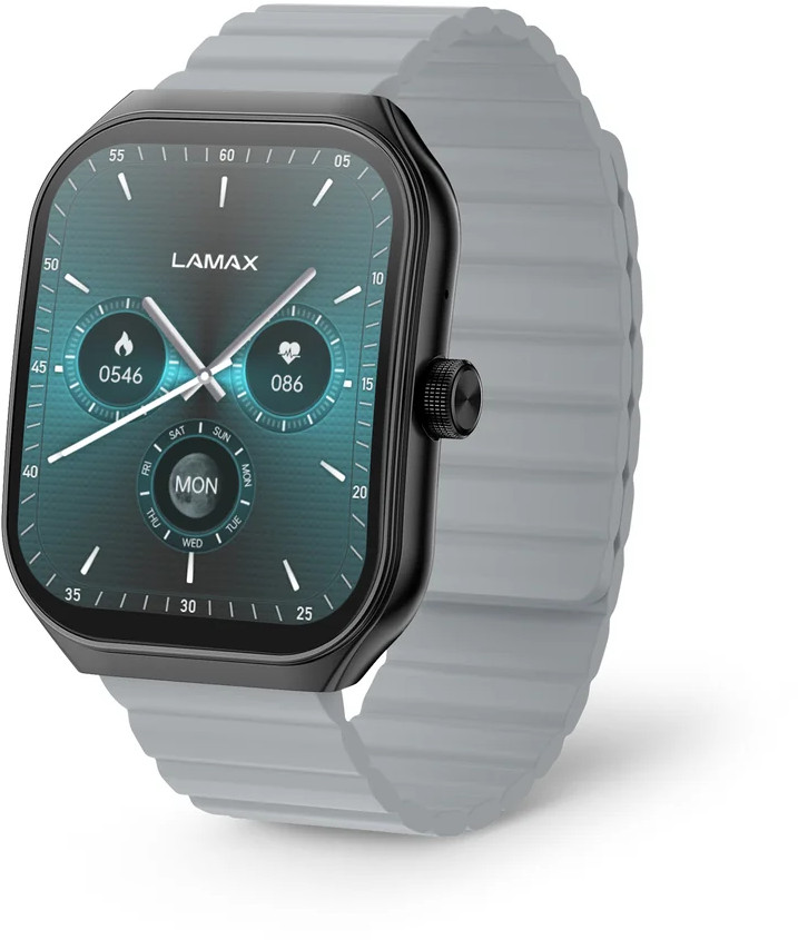 LAMAX Dárkový set Flow AMOLED Black 8596687004506 + náhradní řemínek - Hodinky Chytré hodinky LAMAX