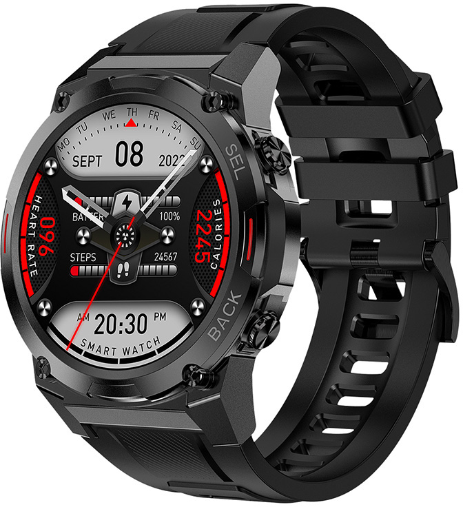 Wotchi AMOLED Smartwatch DM51 – Black - Black - Hodinky Chytré hodinky Wotchi