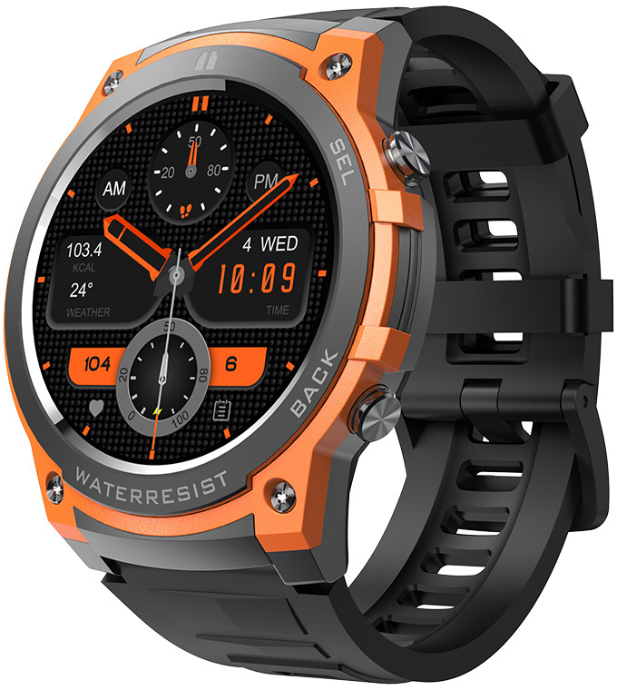 Wotchi AMOLED Smartwatch DM55 – Orange - Black - Hodinky Chytré hodinky Wotchi