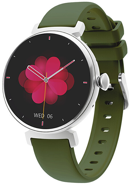 Wotchi AMOLED Smartwatch DM70 – Silver – Green - Hodinky Chytré hodinky Wotchi