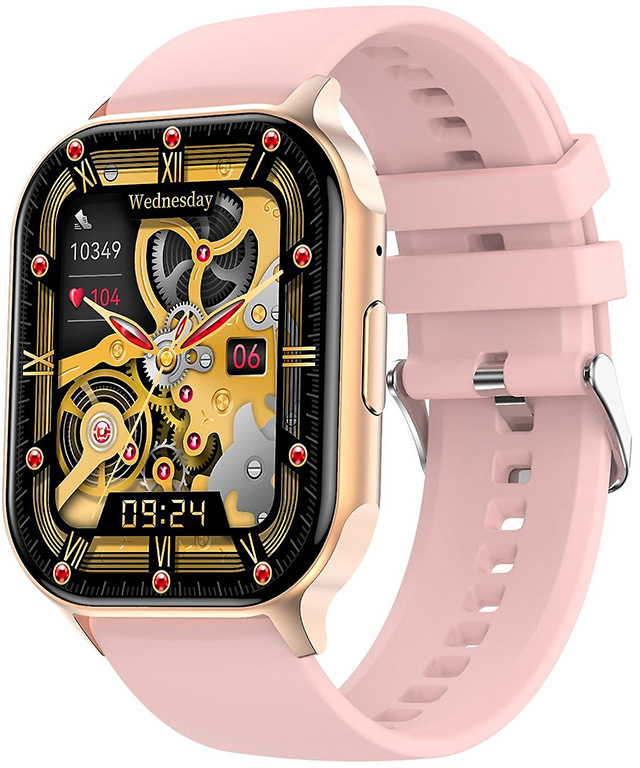 Wotchi AMOLED Smartwatch W26HK – Gold - Pink - Hodinky Chytré hodinky Wotchi