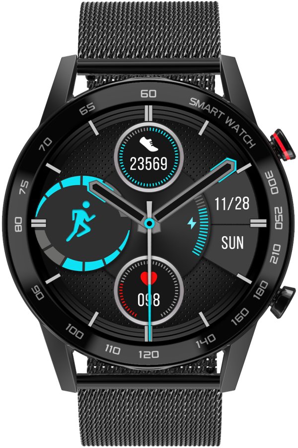 Wotchi Smartwatch WO95BS - Black Steel - Hodinky Chytré hodinky Wotchi