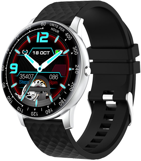 Wotchi W03S Smartwatch - Silver Black - Hodinky Chytré hodinky Wotchi