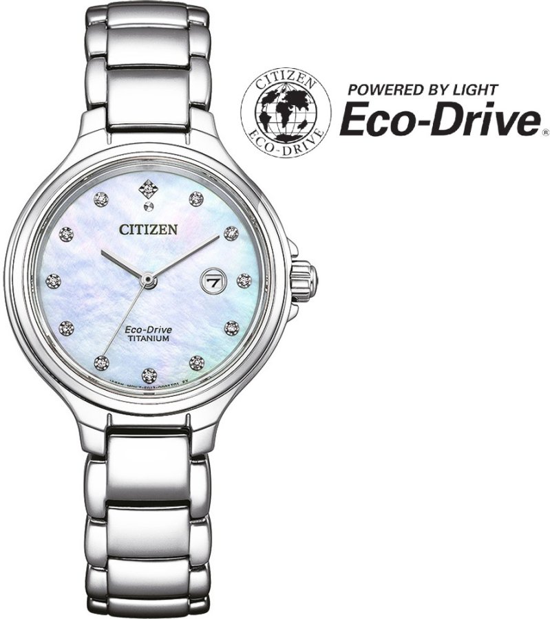 Citizen Lady Eco-Drive Super Titanium EW2680-84D - Hodinky Citizen