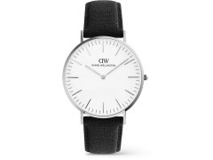 Daniel Wellington Classic 36 Black Canvas White S DW00100946