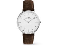 Daniel Wellington Classic 40 Brown Canvas White S DW00100941