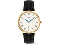 Daniel Wellington Classic 40 Roman Numerals Black Croc Belly G DW00100915