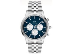 Daniel Wellington Iconic 42 Chronograph Arch 5-Link Arctic Panda Silver DW00100874