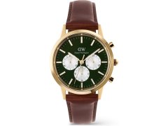 Daniel Wellington Iconic 42 Chronograph St Mawes Emerald Panda Gold DW00100876