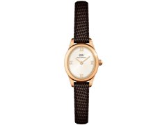 Daniel Wellington Ophelia Mini 22x25,5 Dark Brown Lizard White Guilloché RG DW00100894