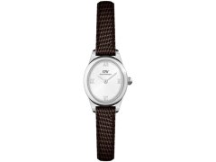 Daniel Wellington Ophelia Mini 22x25,5 Dark Brown Lizard White Guilloché S DW00100888