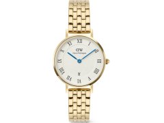 Daniel Wellington Petite 28 Roman Numerals Date 5-Link White Gold DW00100857
