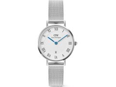 Daniel Wellington Petite 28 Roman Numerals Date Sterling White Silver DW00100858