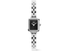Daniel Wellington Quadro Mini 15.4x18.2 Arch 3-Link Onyx Sunray Silver DW00100845