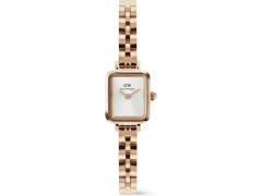 Daniel Wellington Quadro Mini 15.4x18.2 Arch 3-Link White Sunray Rose Gold DW00100847