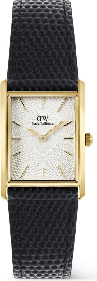 Daniel Wellington Bound 24x35 Black Lizard Guilloché Gold DW00100899 - Hodinky Daniel Wellington