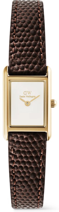 Daniel Wellington Bound Mini 17x26 Dark Brown Lizard White G DW00100904 - Hodinky Daniel Wellington