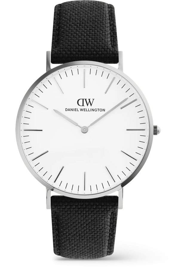 Daniel Wellington Classic 36 Black Canvas White S DW00100946