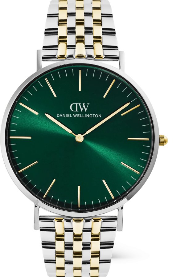 Daniel Wellington Classic 40 7-Link Emerald Two Tone G S DW00101009 - Hodinky Daniel Wellington