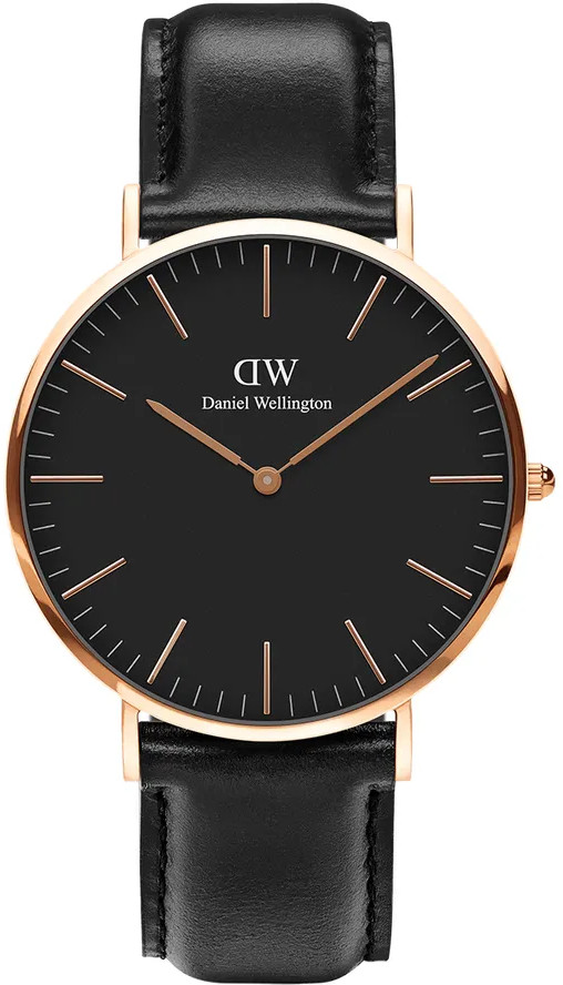 Daniel Wellington Classic 40 Sheffield RG Black DW00100127 - Hodinky Daniel Wellington