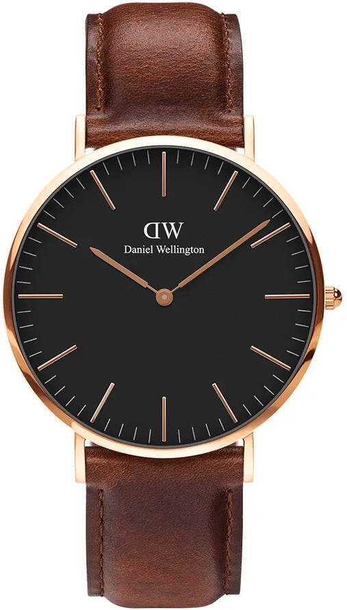 Daniel Wellington Classic 40 St Mawes RG Black DW00100124 Daniel Wellington Classic 40 St Mawes RG Black DW00100124 - Hodinky Daniel Wellington