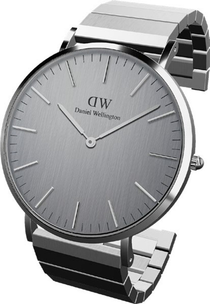 Daniel Wellington Classic 40 Sterling Piano S Brushed Silver DW00100775 - Hodinky Daniel Wellington