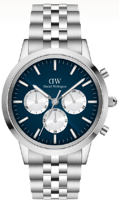 Daniel Wellington Iconic 42 Chronograph Arch 5-Link Arctic Panda Silver DW00100874 Daniel Wellington Iconic 42 Chronograph Arch 5-Link Arctic Panda Silver DW00100874 - Hodinky Daniel Wellington