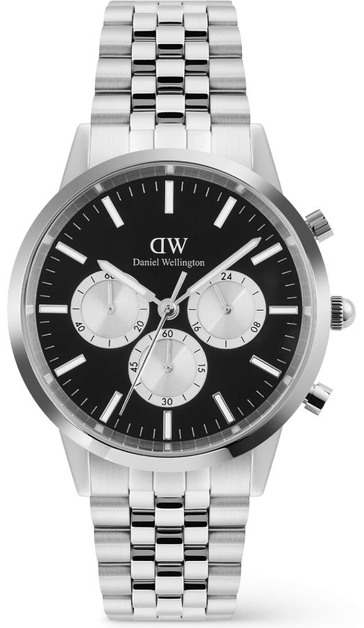 Daniel Wellington Iconic 42 Chronograph Arch 5-Link Onyx Panda Silver DW00100873 Daniel Wellington Iconic 42 Chronograph Arch 5-Link Onyx Panda Silver DW00100873 - Hodinky Daniel Wellington
