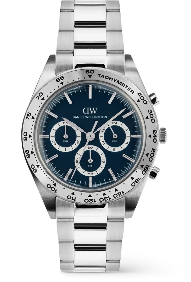 Daniel Wellington Iconic Tachymeter 42 3-Link Arctic S DW00100949 - Hodinky Daniel Wellington