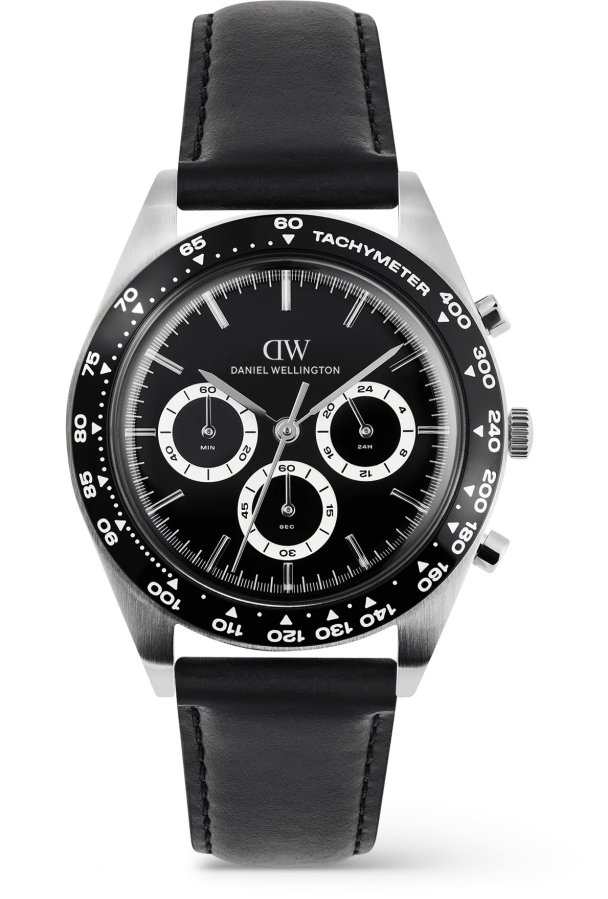 Daniel Wellington Iconic Tachymeter 42 Sheffield Black Black S DW00100950 - Hodinky Daniel Wellington