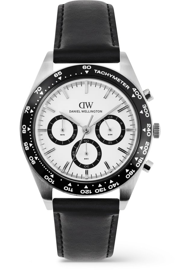 Daniel Wellington Iconic Tachymeter 42 Sheffield White Black S DW00100951 - Hodinky Daniel Wellington
