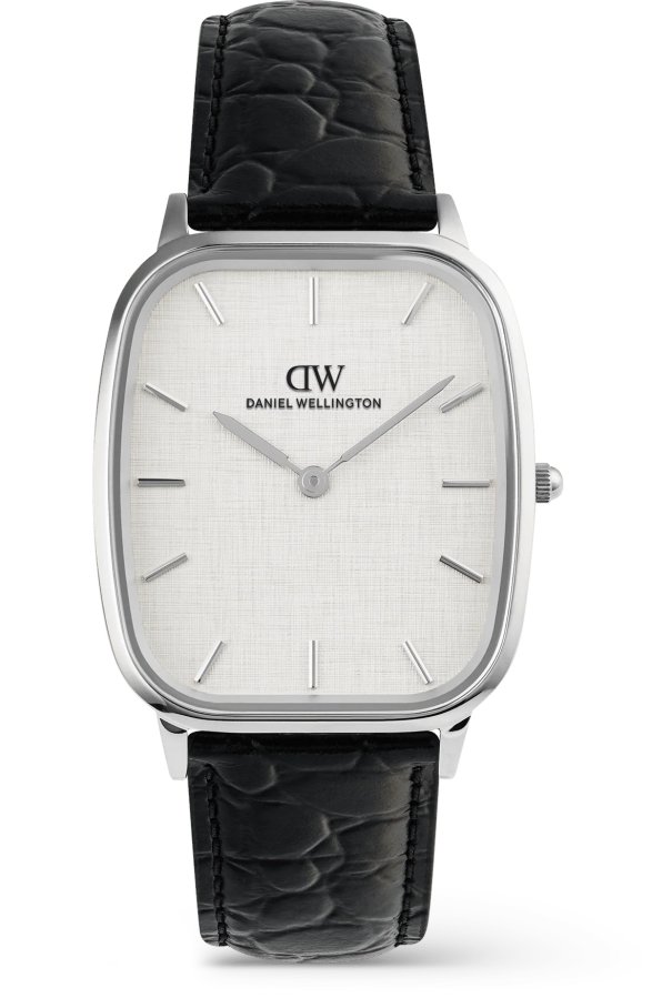 Daniel Wellington Marlon 32x36.30 Black Croc Belly Linen Off-White DW00100953 - Hodinky Daniel Wellington
