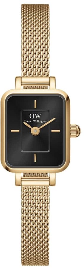 Daniel Wellington Micro Quadro Mini Evergold Onyx DW00100652 Daniel Wellington Micro Quadro Mini Evergold Onyx DW00100652 - Hodinky Daniel Wellington