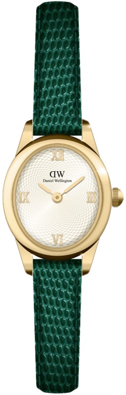 Daniel Wellington Ophelia Mini 22x25,5 Green Lizard White Guilloché G DW00100892 - Hodinky Daniel Wellington