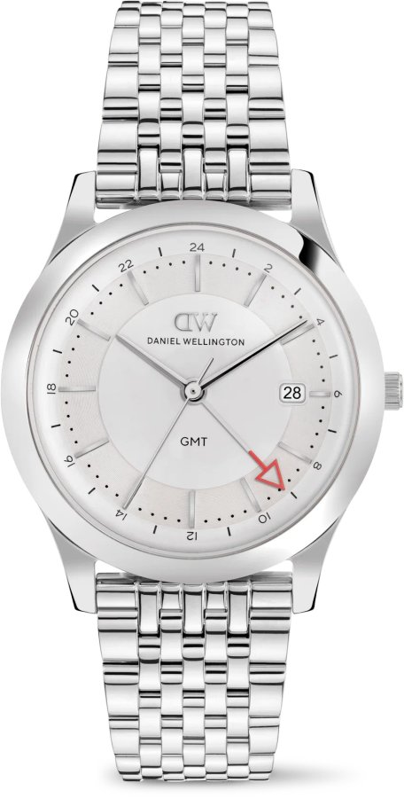 Daniel Wellington Pathfinder GMT 39 7-Link Frost-White S DW00100973 - Hodinky Daniel Wellington