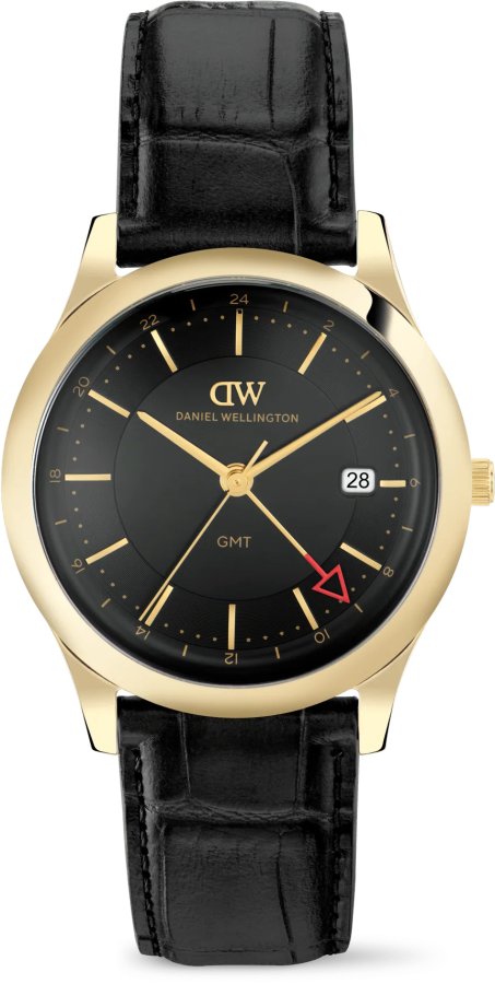 Daniel Wellington Pathfinder GMT 39 Black-Croc Black G DW00100977