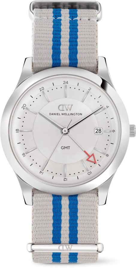 Daniel Wellington Pathfinder GMT 39 Rowden Frost-White S DW00100976 - Hodinky Daniel Wellington