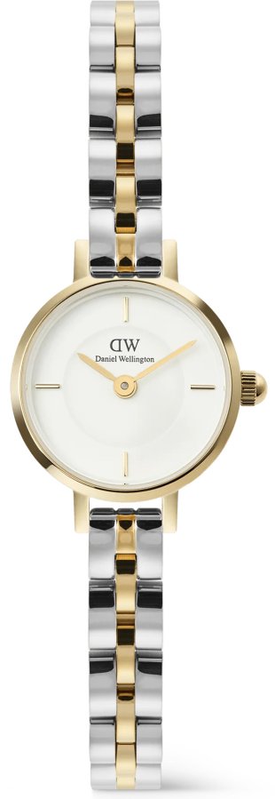 Daniel Wellington Petite Mini 19 Arch 3-Link White Two Tone G S DW00100923 - Hodinky Daniel Wellington