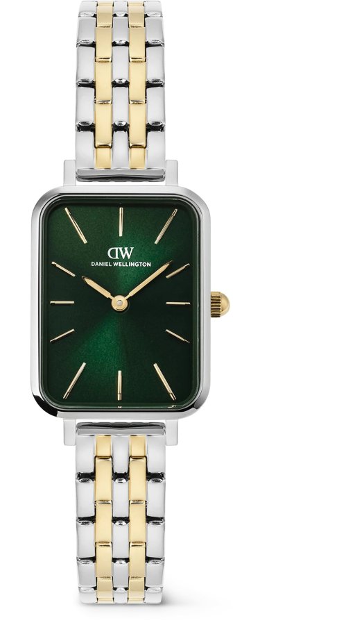 Daniel Wellington Quadro 20x26 5-link Two Tone Emerald G S DW00101013