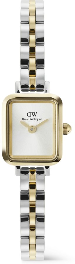 Daniel Wellington Quadro Mini 15.4x18.2 Arch 3-Link White Sunray Two Tone G S DW00100925 - Hodinky Daniel Wellington