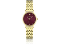 Emily Westwood Burgundy Swan Gold EKF-5714GQ