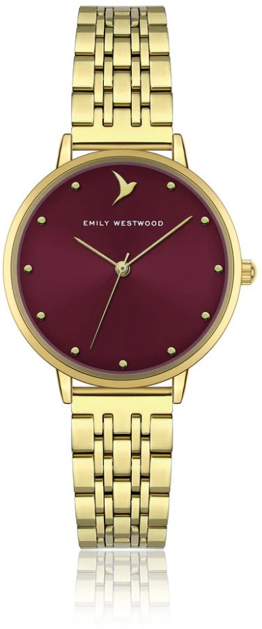 Emily Westwood Burgundy Gold Chic EKK-5714GQ Emily Westwood Burgundy Gold Chic EKK-5714GQ - Hodinky Emily Westwood