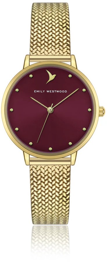 Emily Westwood Burgundy Gold Chic EKK-5914GQ Emily Westwood Burgundy Gold Chic EKK-5914GQ - Hodinky Emily Westwood