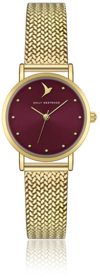 Emily Westwood Burgundy Whisper Gold EKF-5914GQ Emily Westwood Burgundy Whisper Gold EKF-5914GQ - Hodinky Emily Westwood