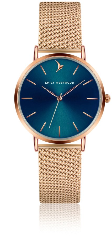 Emily Westwood Dark Blue Sunray Mesh Watch EGJ-3218 - Hodinky Emily Westwood