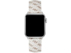 Guess Kožený řemínek pro Apple Watch (38 - 41 mm) - White CS2009S1