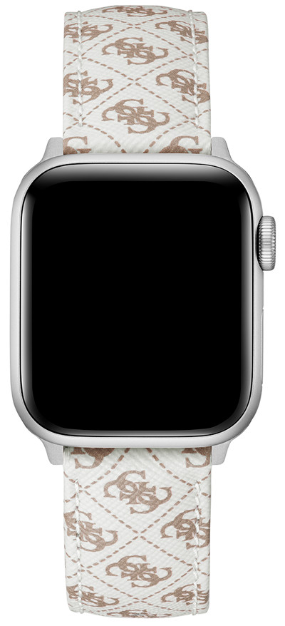 Guess Kožený řemínek pro Apple Watch (38 - 41 mm) - White CS2009S1 - Hodinky Guess