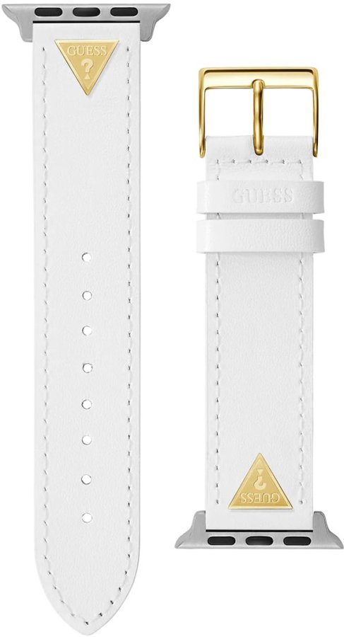 Guess Kožený řemínek pro Apple Watch (38 - 41 mm) - White Triangle CS2006S2 - Hodinky Guess