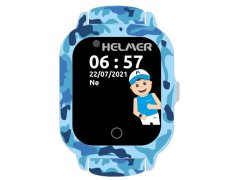 Helmer Chytré dotykové hodinky s GPS lokátorem a fotoaparátem - LK 710 4G modré